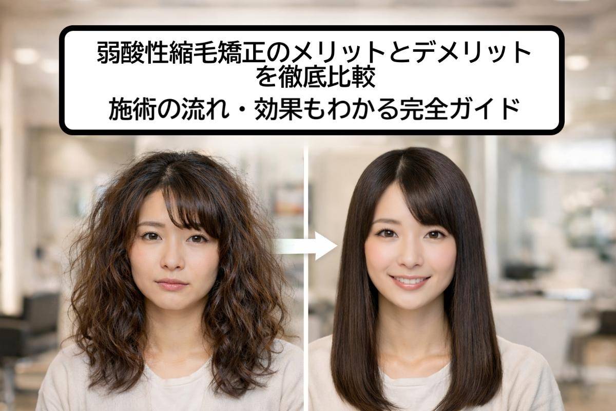 弱酸性縮毛矯正のメリットとデメリットを徹底比較｜施術の流れ・効果もわかる完全ガイド