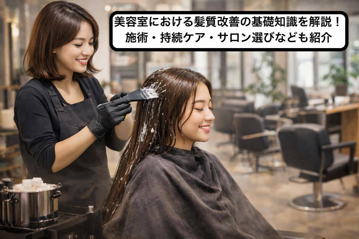 美容室における髪質改善の基礎知識を解説！施術・持続ケア・サロン選びなども紹介