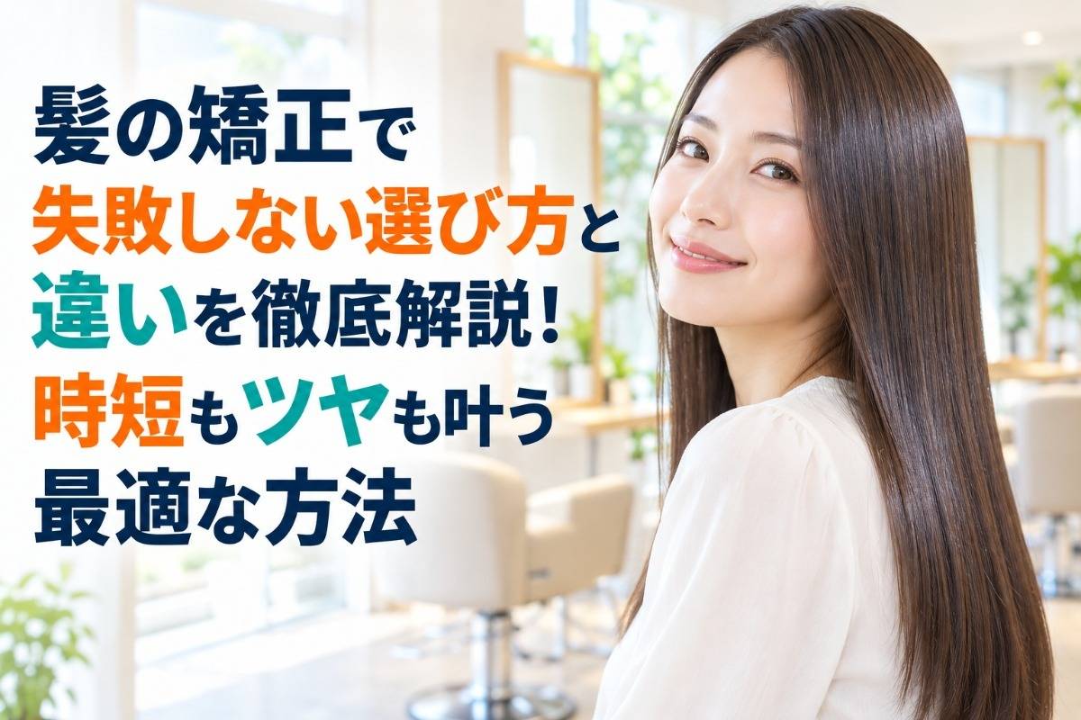 髪の矯正で失敗しない選び方と違いを徹底解説！時短もツヤも叶う最適な方法